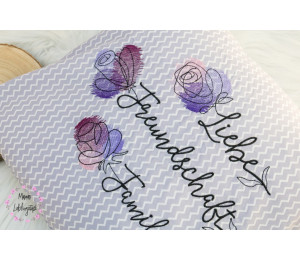 ADVENTSKALENDER 1. Dezember - Stickserie - Rose Liebe Freundschaft Familie